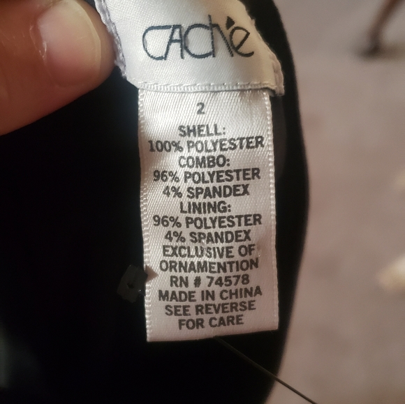 Cache 2 beaded mockneck & skirt flowy upper keyhole back - Picture 9 of 11